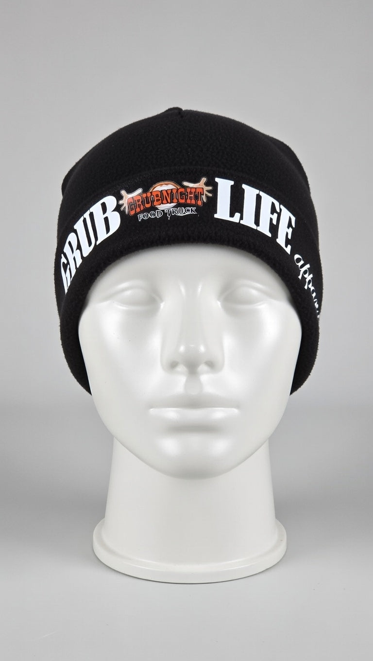 Grubnight Food Truck Skull Cap - Black (GRUB LIFE apperal)