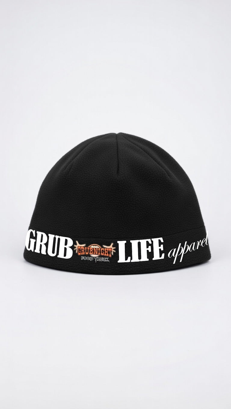 Grubnight Food Truck Skull Cap - Black (GRUB LIFE apperal)
