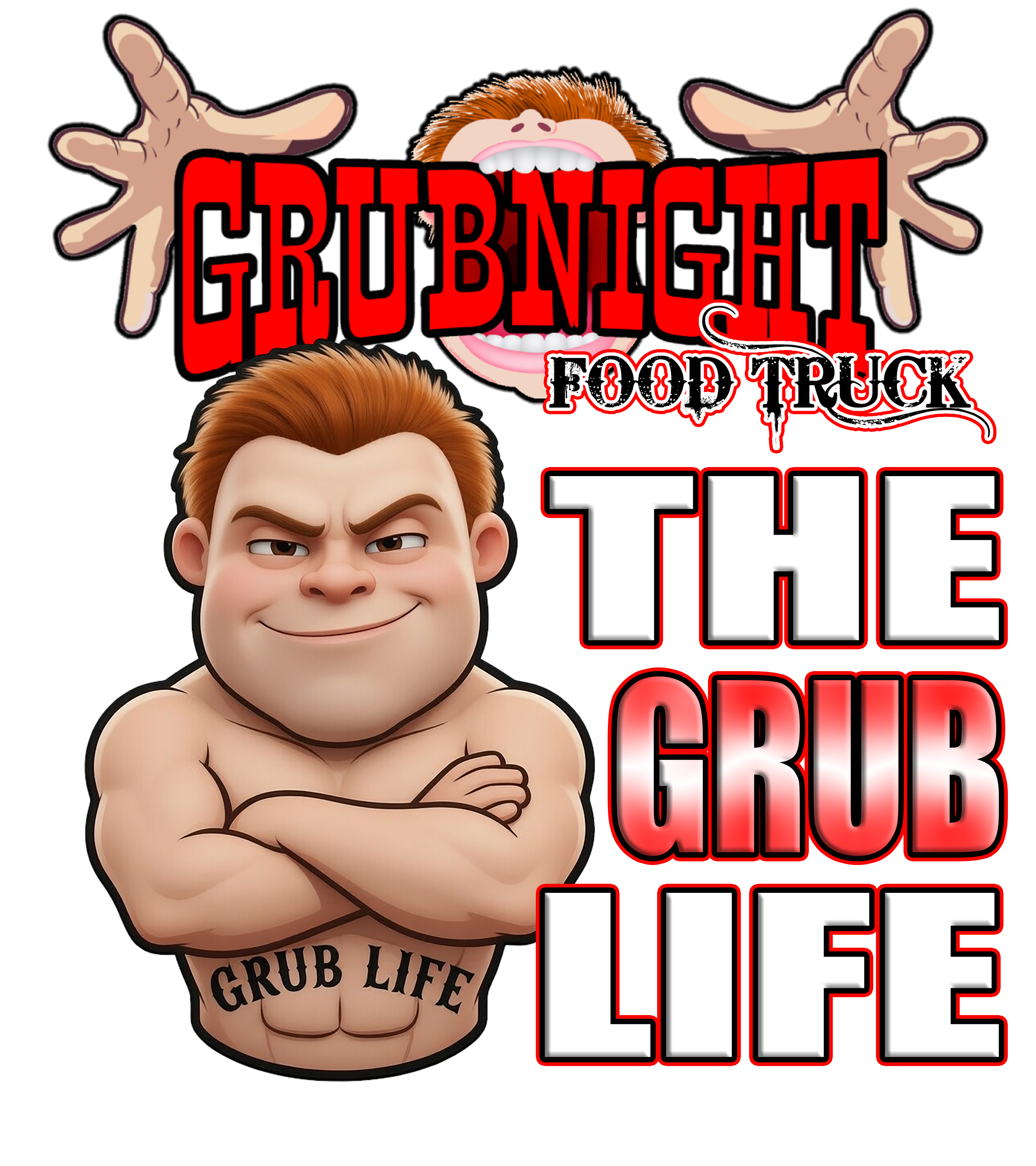 Grubnight Food Truck T-Shirts - Black (THE GRUB LIFE)